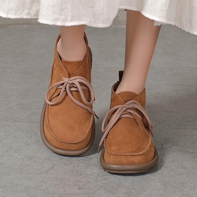 Женские короткие ботинки из кожи, Мягкая подошва, Мягкая поверхность, Супер удобные, Большая подошва, Широкая стопа, Тонкие, Модные, Универсальные повседневные короткие ботинки, Ботинки Мартинс