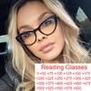 Anti Blue Light Cat Eye Reading Glasses Women Black Vintage Eyeglasses Glitter Frame Magnifying Glasses For Computer Wives +1 +6