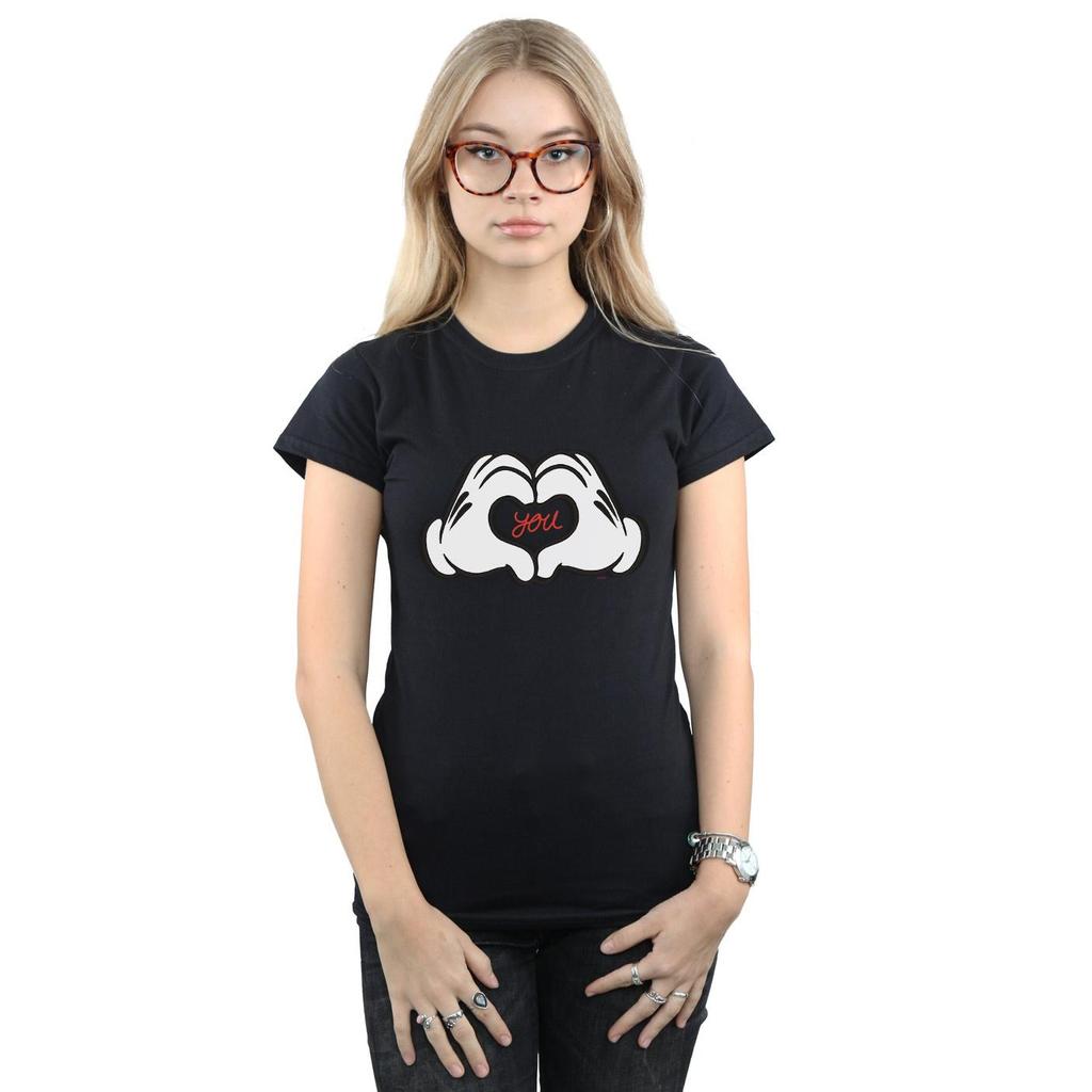 Disney Womens/Ladies Mickey Mouse Loves You Cotton T-Shirt