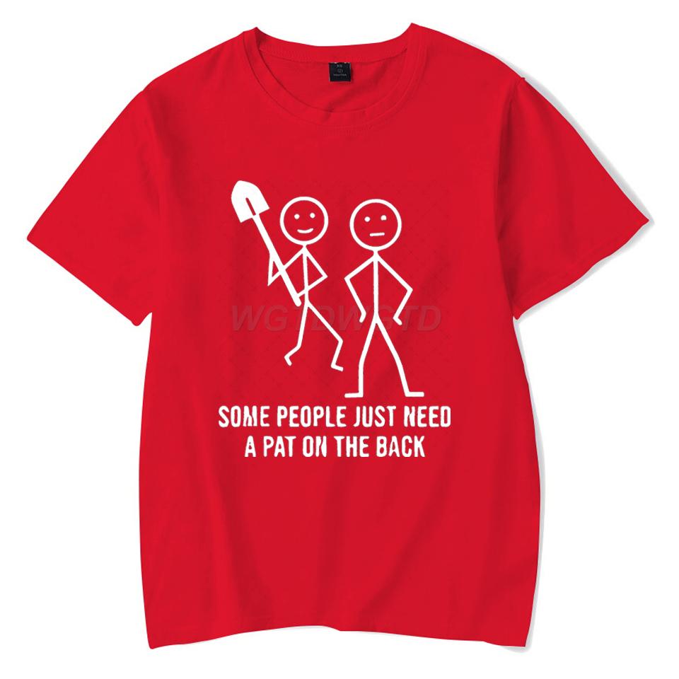 Casual Summer T-shirts for Men Women Some People Just Need A Pat On The Back Design Clothes Casual Short Sleeve Breathable Top