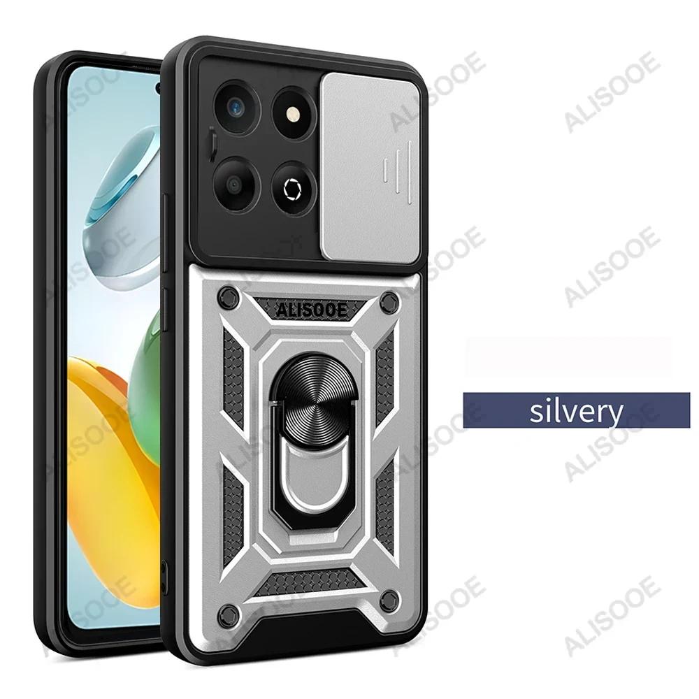 Funda for Honor X8C X7C 4G Чехол-слайдер для объектива камеры Кольцо-подставка Держатель Противоударный чехол для телефона Honor X7C Capa