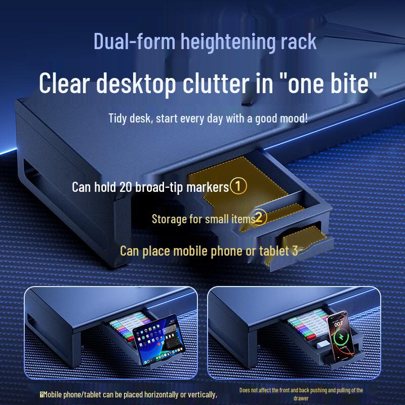 VENIDER Двухуровневая подставка-подъемник для монитора с USB 3.0