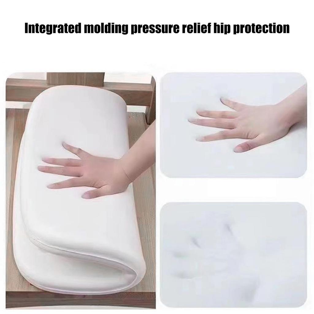 Viscoelastic Memory Foam Seat Cushion 45 x 45 cm Crystal Velvet Cover for Office Chair Driving Anti Fatigue Posture Support for Long Sitting Hours