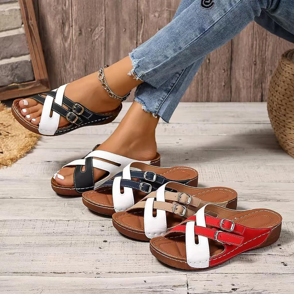 Fashion 2025 Summer Women Wedges Slippers Female Peep Toe Slippers New Fashion Shoes Luxury Outdoor Beach Platform Sandals Slides Women