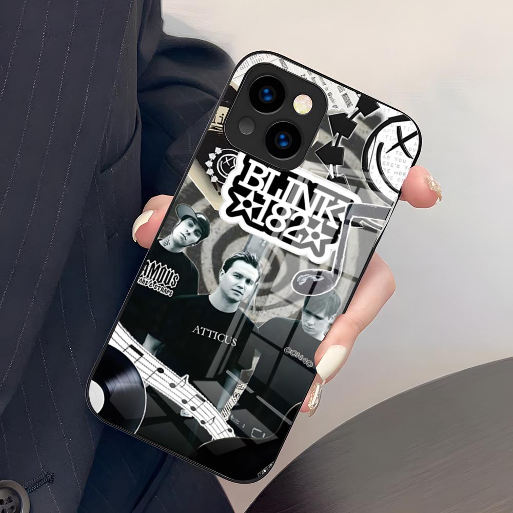 Fashion Blink 182 Phone Case For IPhone 17 Pro Max 15 Pro 16 14 Plus 12 13 Mini 11 Pro Shockproof Glass Cover