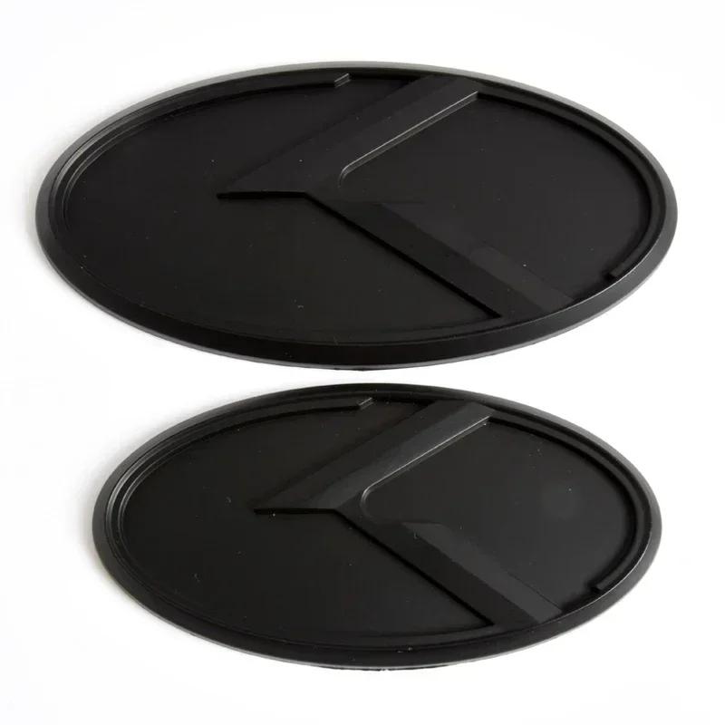 AABJB1 2pcs  For KIA K5  Car Trunk Emblem 3D Sticker K Logo Front Grill Rear Badge2011-2013 Optima Forte 2009-2014