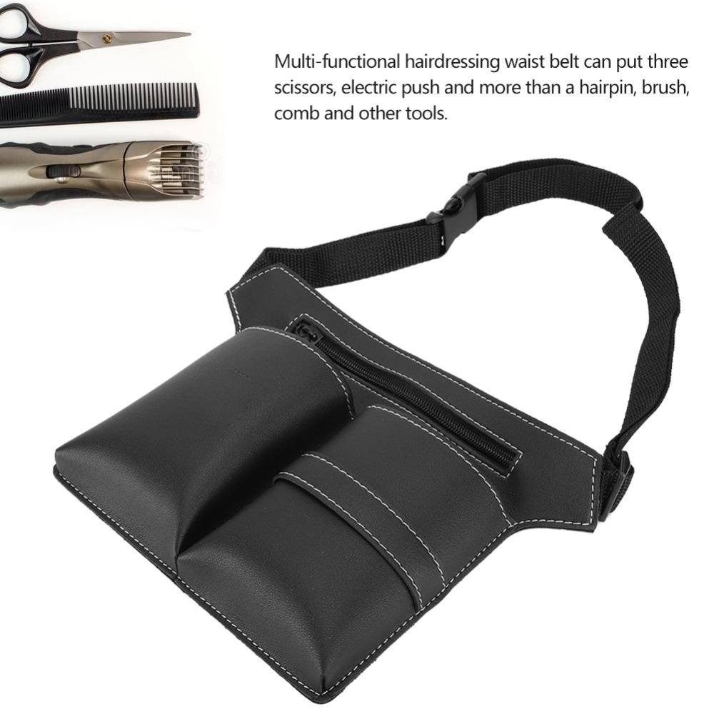 PU Leather Scissor Bag Durable Waist Pouch For Home Use Hairdressing Bag For Hairdresser