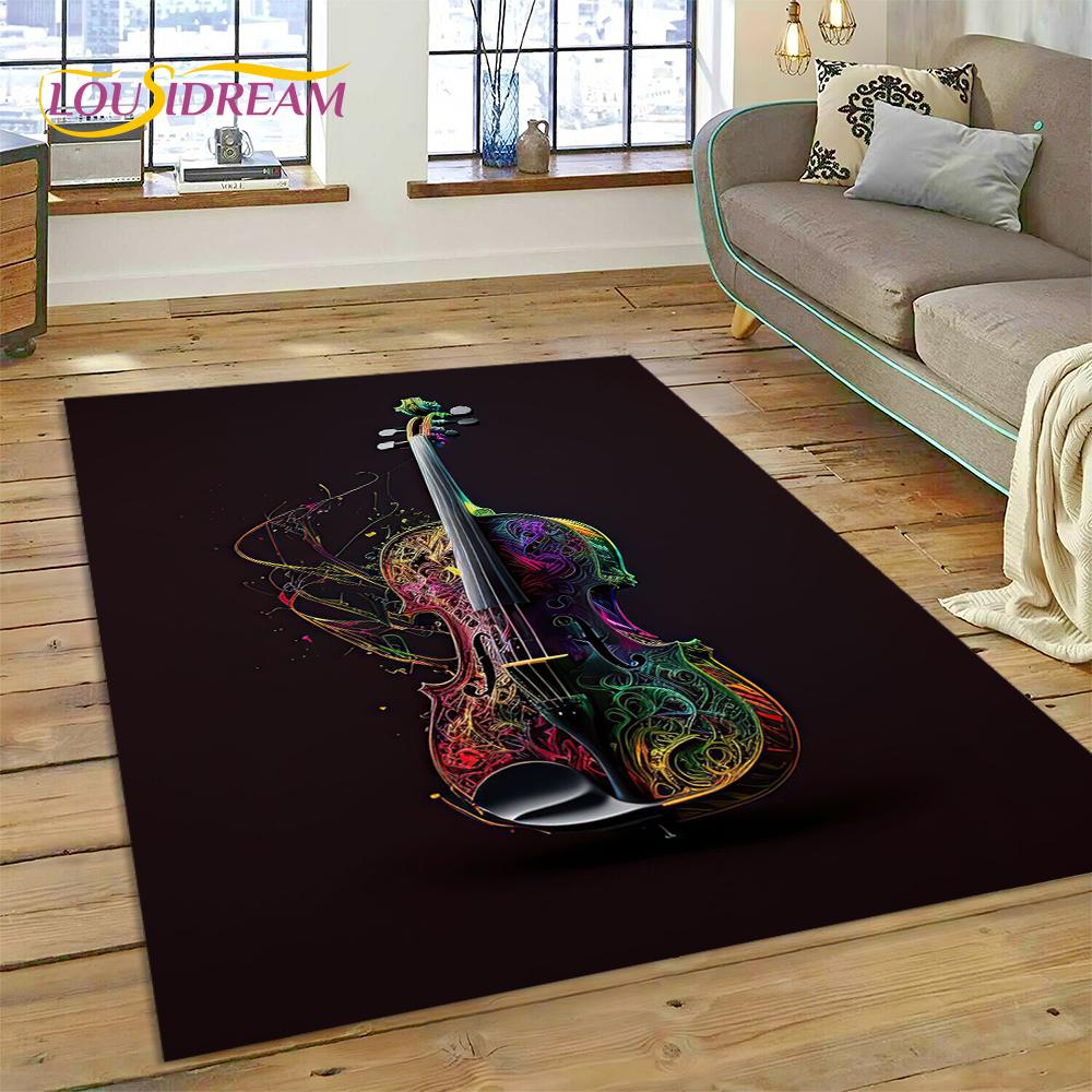 Классический коврик для скрипки, виолончели, музыкального инструмента, ковер для украшения гостиной, мягкий детский нескользящий напольный коврик, кухонный пол