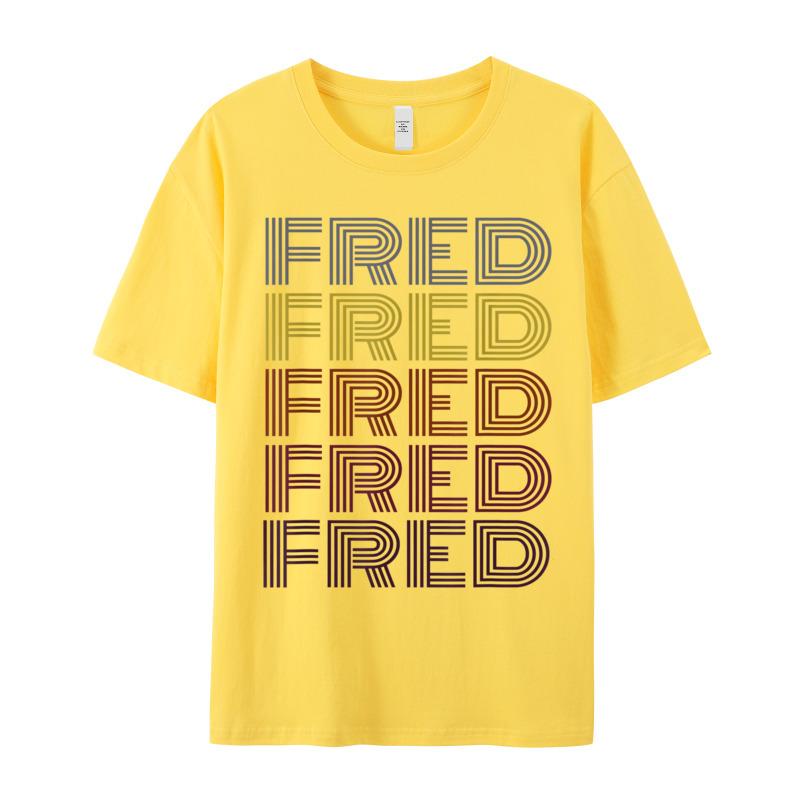 Printing Graphic 365 First Name Fred Crewneck Tshirts Christmas Tees Short Sleeve Boyfriend Funky Cotton Gift Idea T Shirts