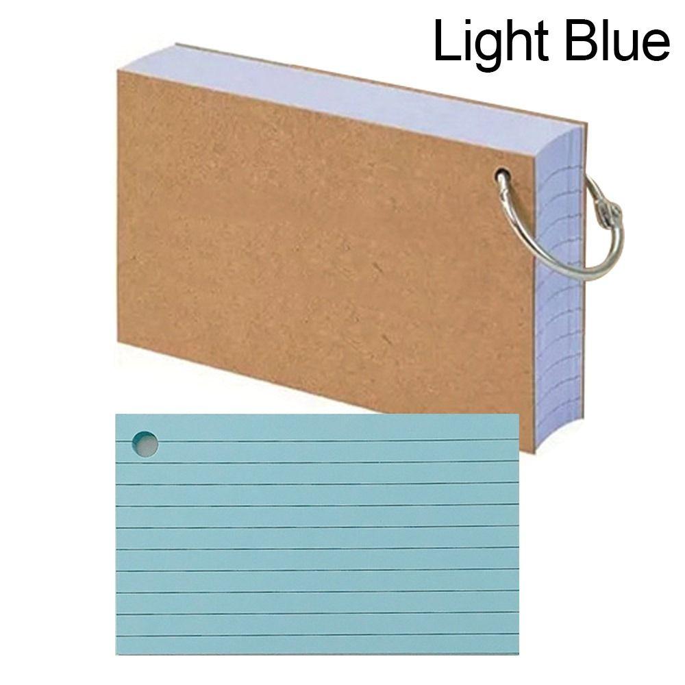 Horizontal Line Loose-Leaf Index Cards Double-sided Revision Cards Durable Binder Memo Book Office