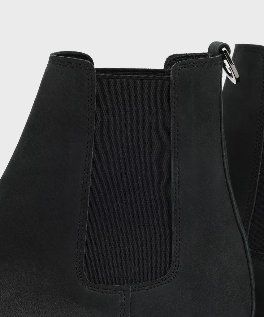 Firenze Atelier [Vibram] Minimal Semi-Square Line Chelsea Boots 7430 [Natural Black]