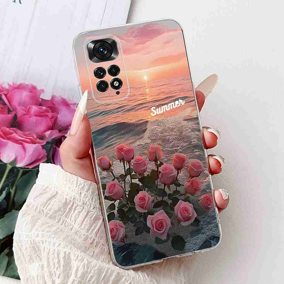 Чехол с ярким цветком для Xiaomi Redmi Note 11 4G, силиконовый, мягкий, ударопрочный задний чехол для Redmi Note 11S Note11s Note11 4G