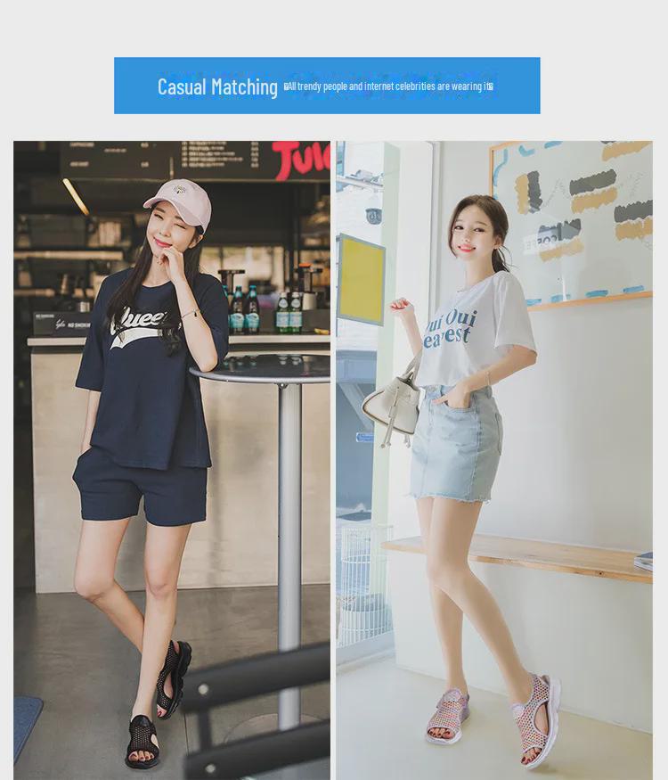 Женские летние повседневные нескользящие пляжные сандалии - молодежный тренд, мягкие, дышащие.