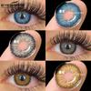 1Pair/2Pcs Natural Colored Contacts Lenses Blue Eye Contacts Gray Pupils Brown Lenses Green Contact Yearly Color Lenses