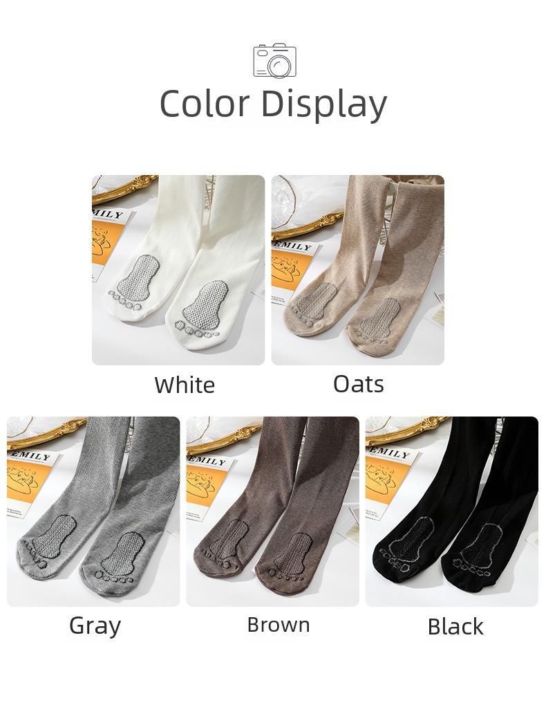 Velvet-Lined Girls' Cotton Pantyhose - Warm, Thick Leggings