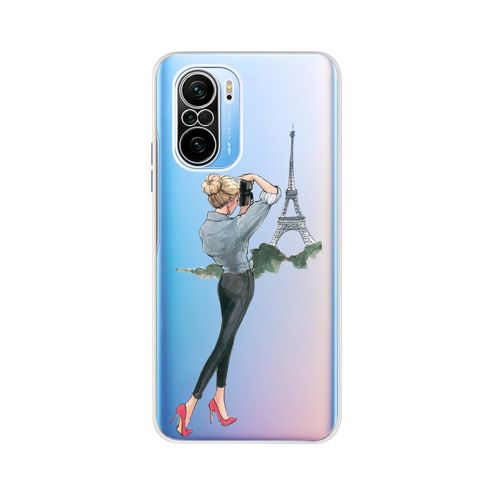 2021 Fashion Cartoon Phone Case For Xiaomi Poco F3 Case Female Soft TPU shockproof Bumper Funda For Xiaomi pocof3 Poco F 3 Cover