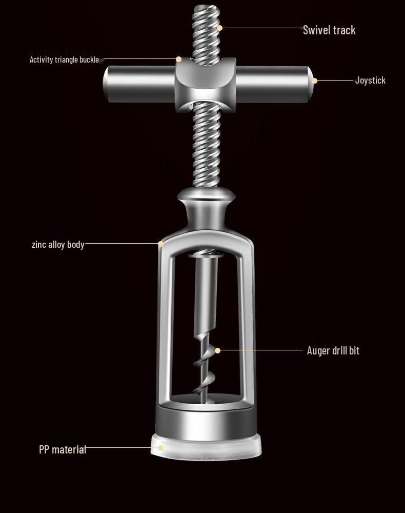 Красный винный штопор из цинкового сплава, открывалка для бутылок