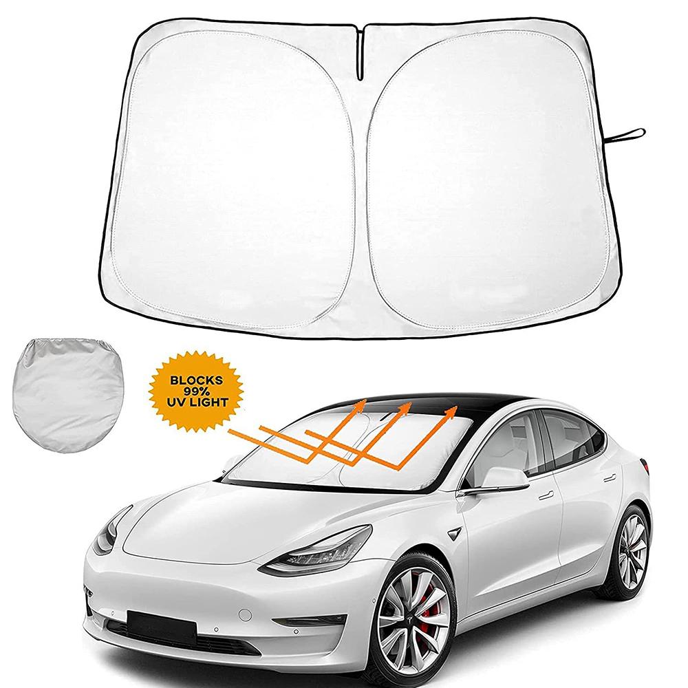Car Front Window Sunshade Cover Parasol Auto Windshield Sun Visor Sunscreen For Toyota RAV4 2019 2020 2021 2022 Tesla Model 3