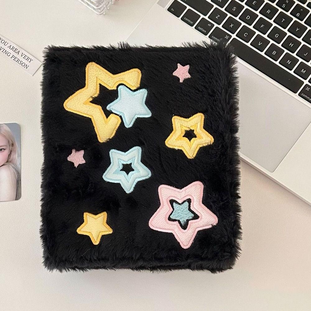 Plush Binder Star Loose Leaf Plush Card Album Soft Plush Card Photo Collect Book  School Stationery