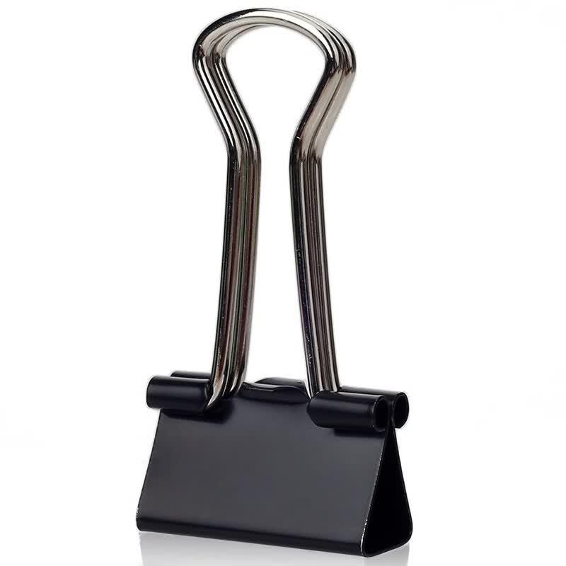 Deli 9545 Black Binder Clips 19mm