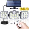 Солнечные светильники 138LED наружный датчик движения супер яркий индукционный регулируемый водонепроницаемый настенный светильник на солнечной энергии для патио гаража