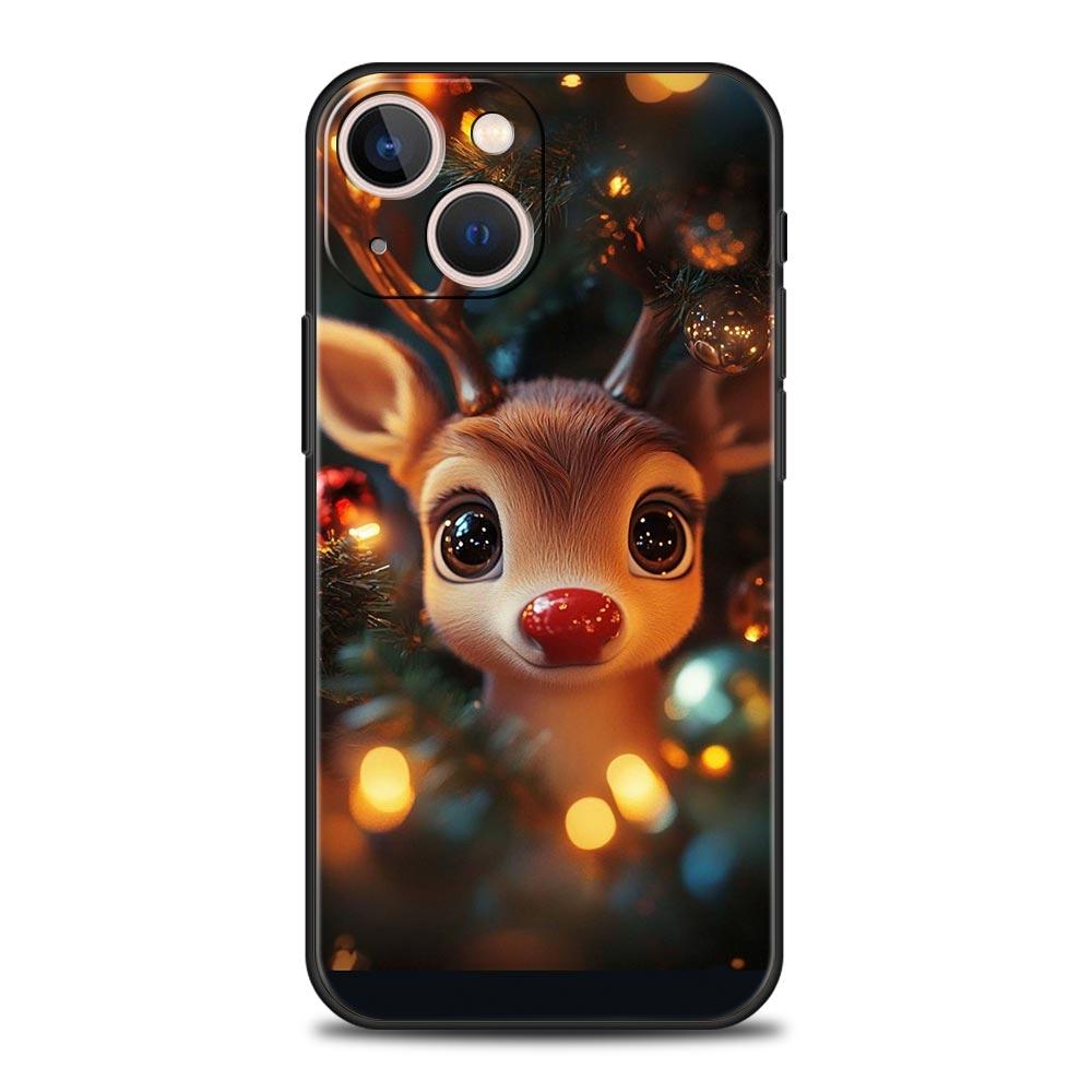 Мультяшный животный олень Чехол для телефона Cover для iPhone 17 16 15 14 13 12 Pro Max 11 Pro Max 17 AIR Plus Ударопрочный Мягкий ТПУ Корпус Capas