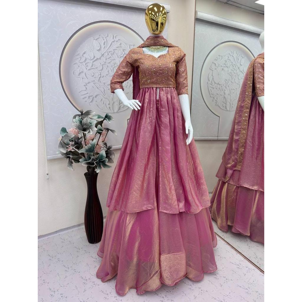 Образ для вечеринки Один наряд в 4 разных стилях Платье Индийский набор Lehenga Choli