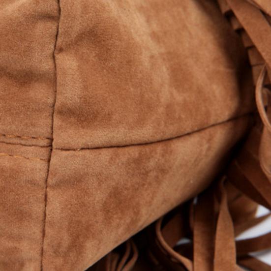 Women Tassel Shoulder Bag Large Capacity Retro Crossbody Bag Bohemian Fringe Messenger Bag for Daily Outings Work Travel