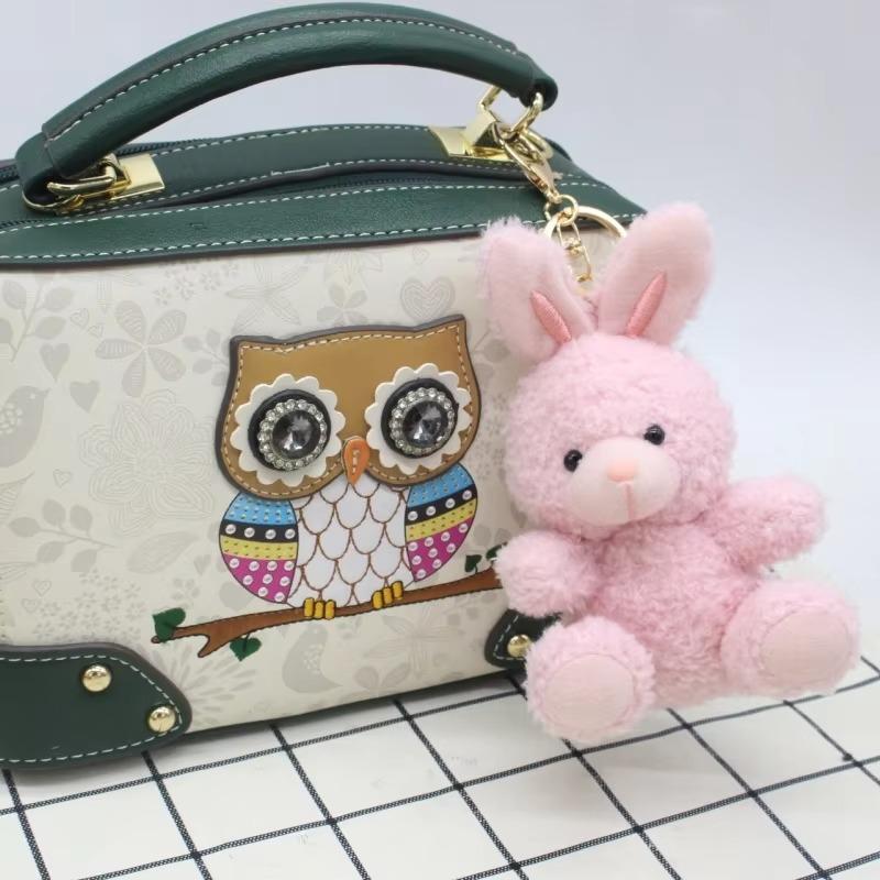 Плюшевый брелок 1 шт., мини-подвеска в виде медведя, куклы-девочки с брелком, игрушка в виде животного, сумка для подвешивания, украшение, подарок на день рождения, маленькие куклы