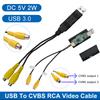 Кабель USB на RCA DC 5V USB 2W Адаптер USB на CVBS Видеовыход 2 CVBS выхода для Android Мультимедийного плеера для Android ТВ Плеера