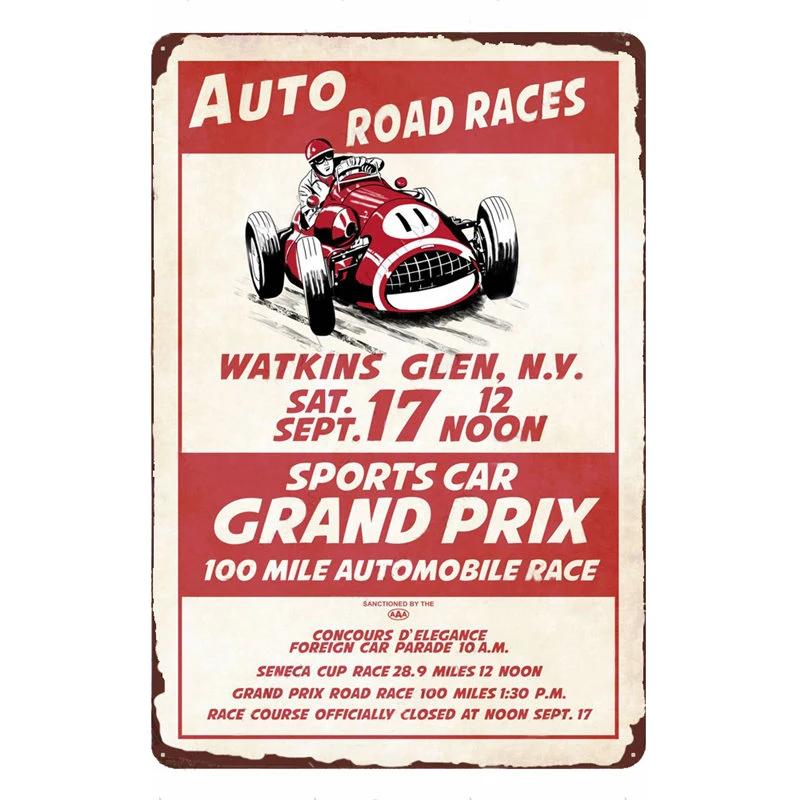 Motorcycle Rider Classic Sports Racing Tin Sign Vintage Metal Poster Decor Man Cave Garage Wall Signs Art Plaques Tin Plate Sign