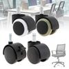 1pc/5pcs 2 Inch Plastic Chair Casters Desk Furniture Wheels for Office Chair / Computer Desk / Wood Floors and Carpet with Brake