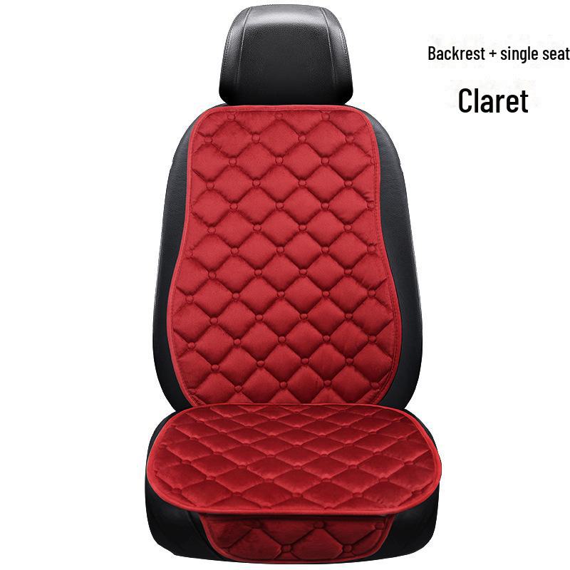 Уютный зимний комплект подушек для сидений автомобиля: Кристальный бархат, нескользящий, теплый и многослойный