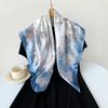Silk Scarf for Women's Big Square Scarf New Printed Retro Bag Headscarf Middle Eastern Satin Scarf