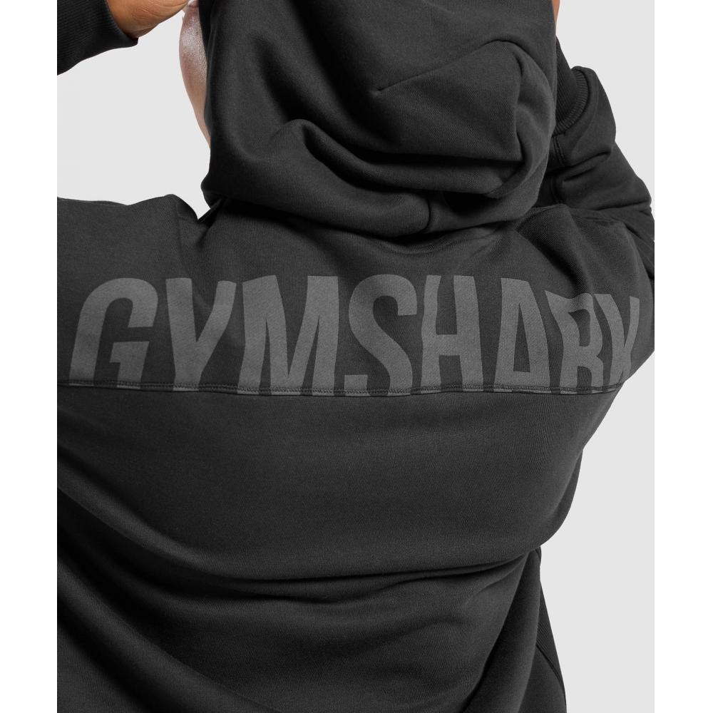 Gymshark Толстовка с капюшоном Power Black B2b4a Bb2j