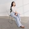 Sancai High-Waist Straight-Leg Casual Pants