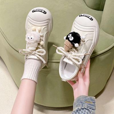 Весенне-осенние кроссовки на толстой подошве Forrest Gump в немецком стиле, женские, весна-осень 2025, новинка, ретро, нишевый дизайн, белые туфли, кэжуал, бо