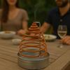 Encens Citronnelle Anti Moustique en Spirale avec son Support Inox et Boîte Métallique pour Extérieur Jardin Terrasse - Pack de 3