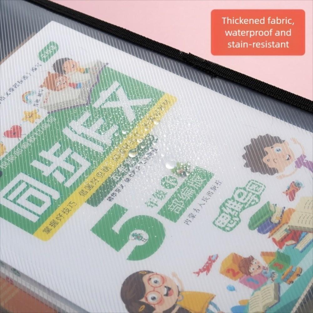 Waterproof Transparent A4 Handbag Zipper Bags File Storage Bag Students Portable Bag  Paperwork