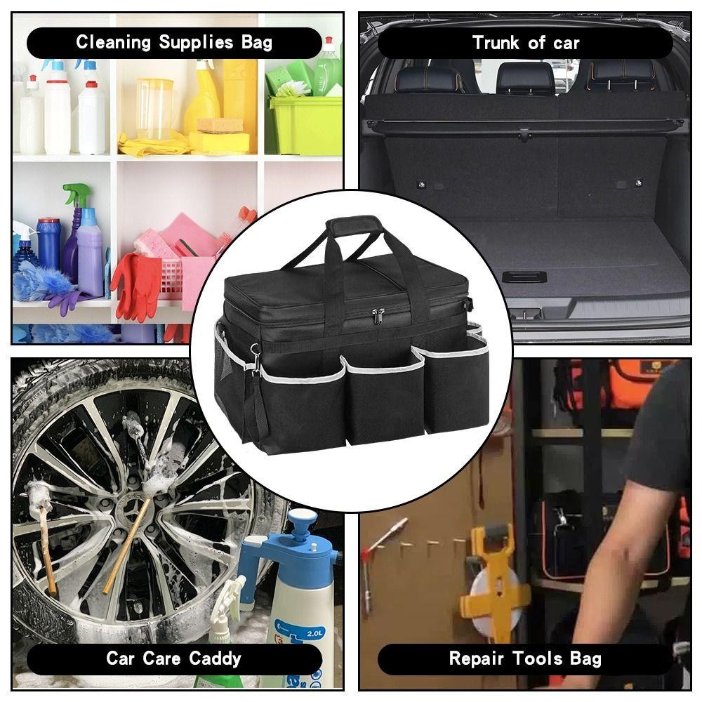 Waterproof Car Tool Storage Bag Adjustable Shoulder Strap Car Detailing Bag Kitchen