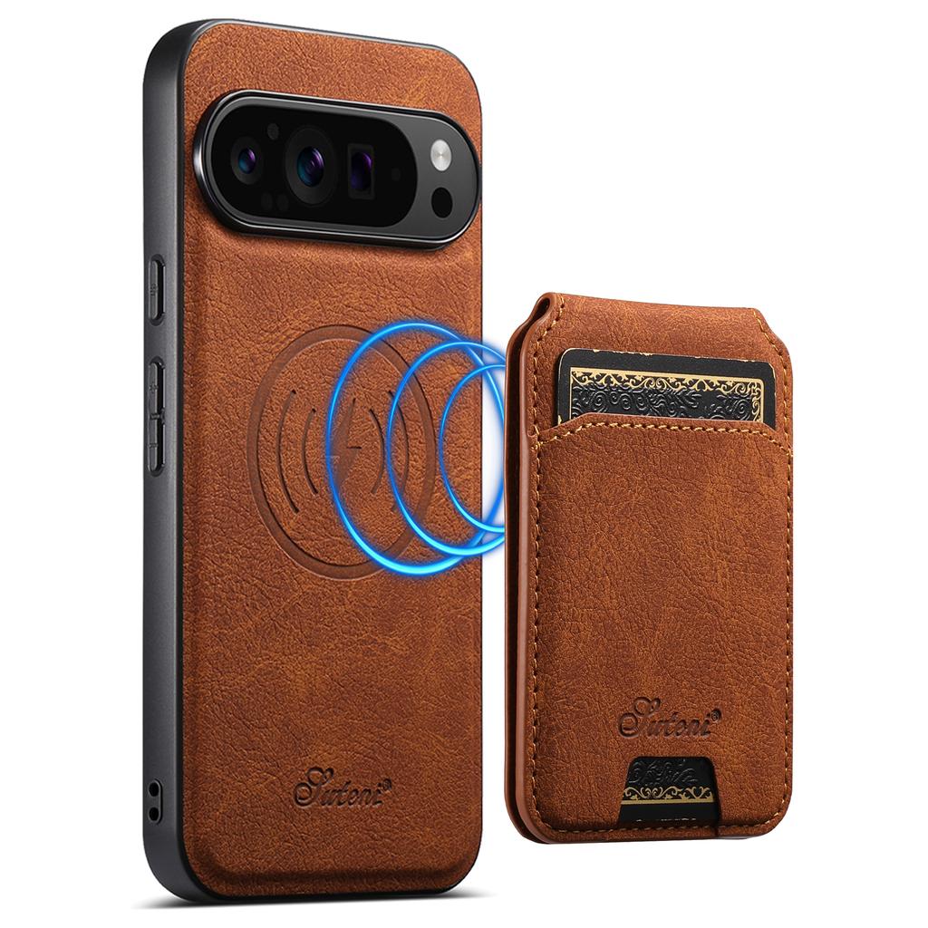 SUTENI H16 For Google Pixel 10 Pro XL Case Compatible with MagSafe Kickstand Phone Cover Detachable Card Holder