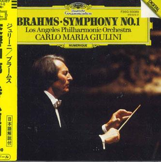 CD КАРЛО МАРИЯ ДЖУЛИНИ Брамс Симфония №1 F35G50089 POLYDOR Япония ObiКлассика Б/у