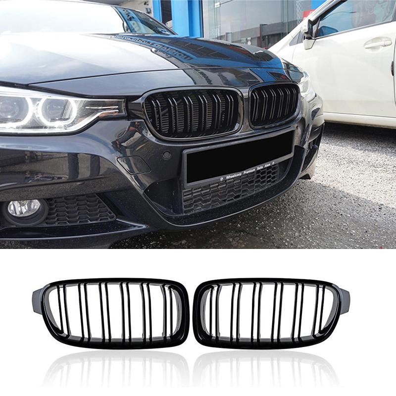 2Pcs Car Exterior Front Grille Kidney Frame Replacement Cover Decoration Protection Accessories For BMW 3 Series F30 F35