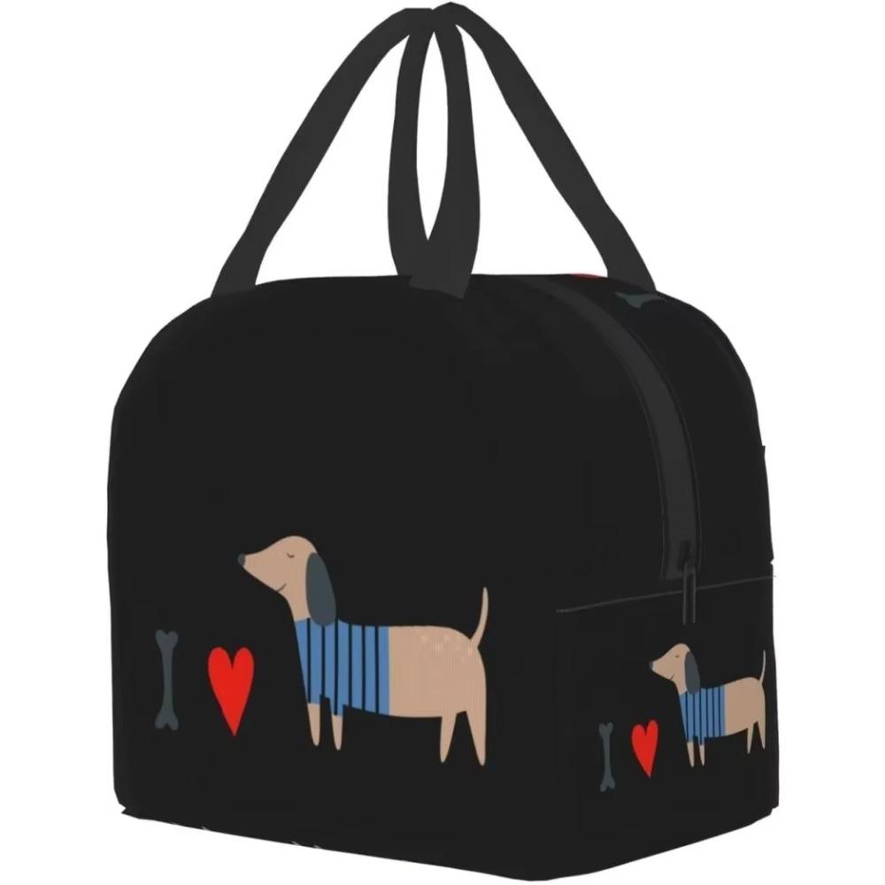 Ucsaxue Dogs I Love My Pet I Love Dachshund Lunch Bag Travel Box Work Bento Cooler Многоразовые сумки для пикника Изолированные сумки