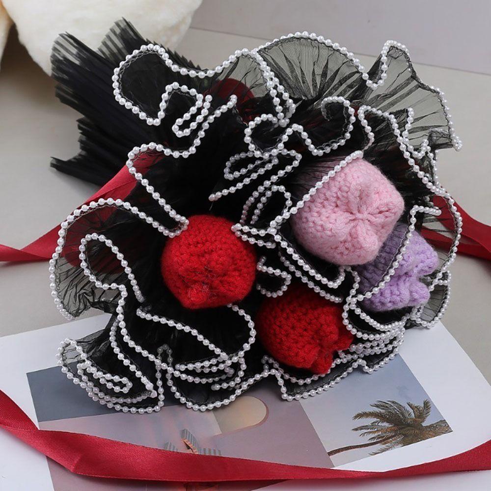 1Pcs Wave Yarn Gift Wrapping Mesh Handmade Bouquet Gift Packaging Paper  for Valentine's Day Wedding