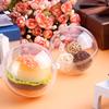 10Pcs Decorative Plastic Transparent Baubles Fillable Christmas Balls Xmas Tree Craft Creative