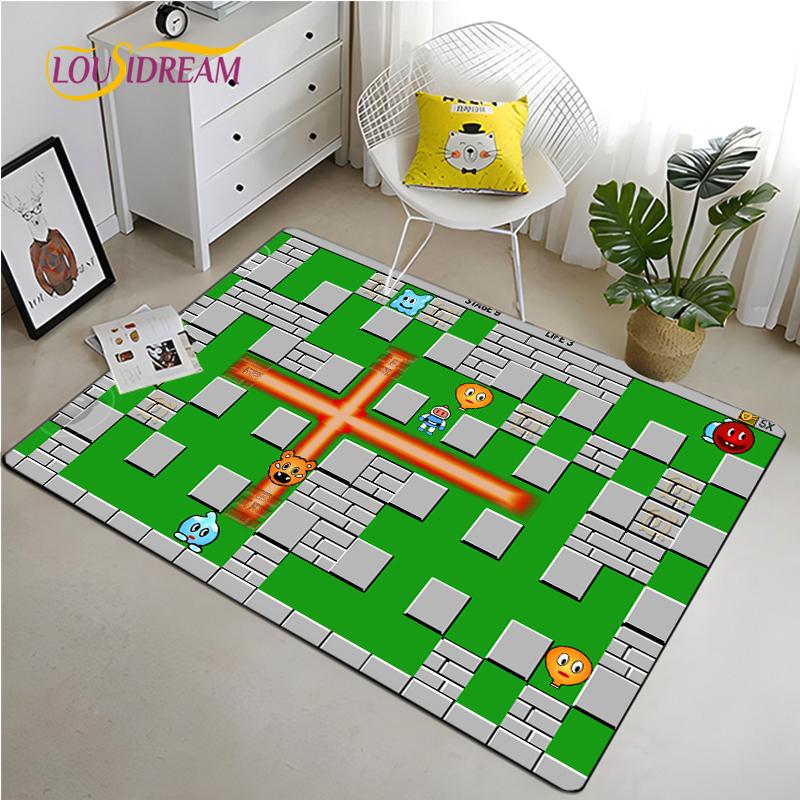 Retro Game Carpet for Living Room Bedroom Rug Kitchen Kids Door Unslip Floor Mats Birthday gift photography props Alfombra Rug