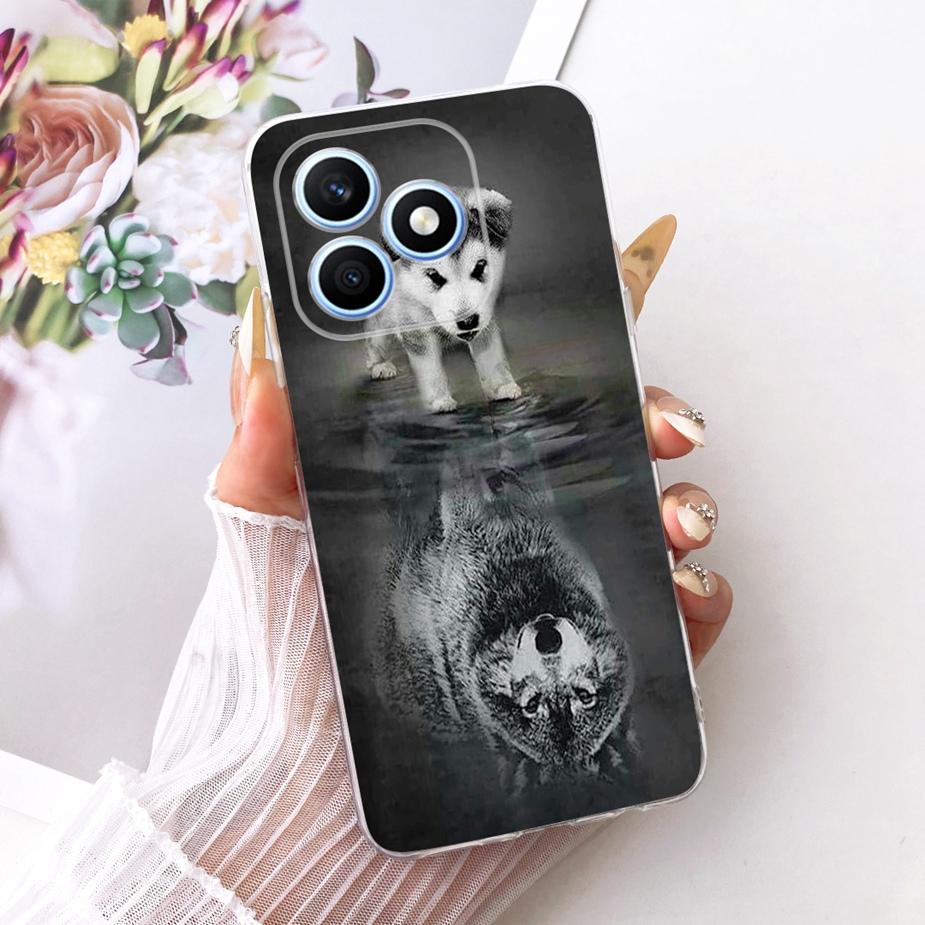Чехол для Honor X8d 4G Красивая Девушка Павлиний Рисунок Мягкий Силиконовый Чехол для Телефона Для Honor X8d X 8d HonorX8d 4G Fundas Бампер