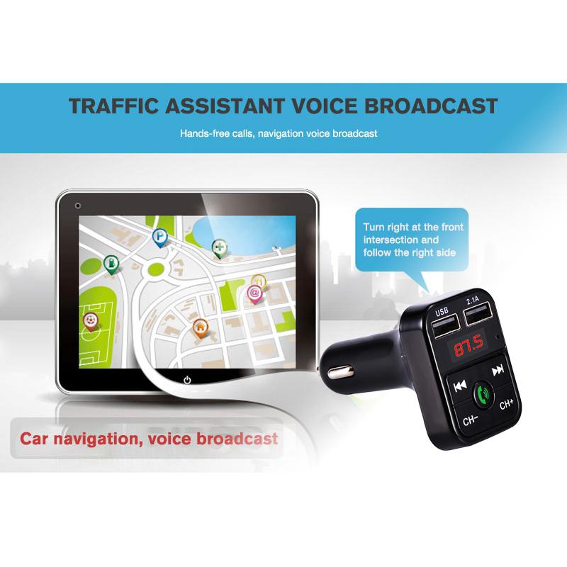 VAORLO Автомобильный Bluetooth 5,0 FM-передатчик беспроводной адаптер микрофон аудио приемник авто MP3-плеер 2.1A Dual USB быстрое зарядное устройство автомобильные аксессуары