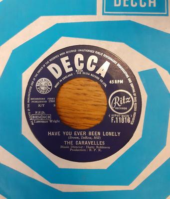 7-дюймовая пластинка CARAVELLES - Have You Ever Been Lonely 45 об/мин Decca, Ritz Rec 1964 UK Поп Б/у